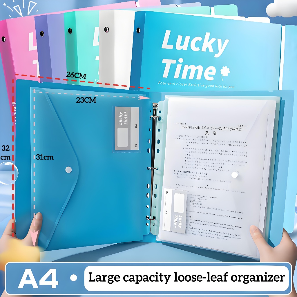 Binder A4 Folder 11-hole File Plastic Binder Student Test Paper Storage ...