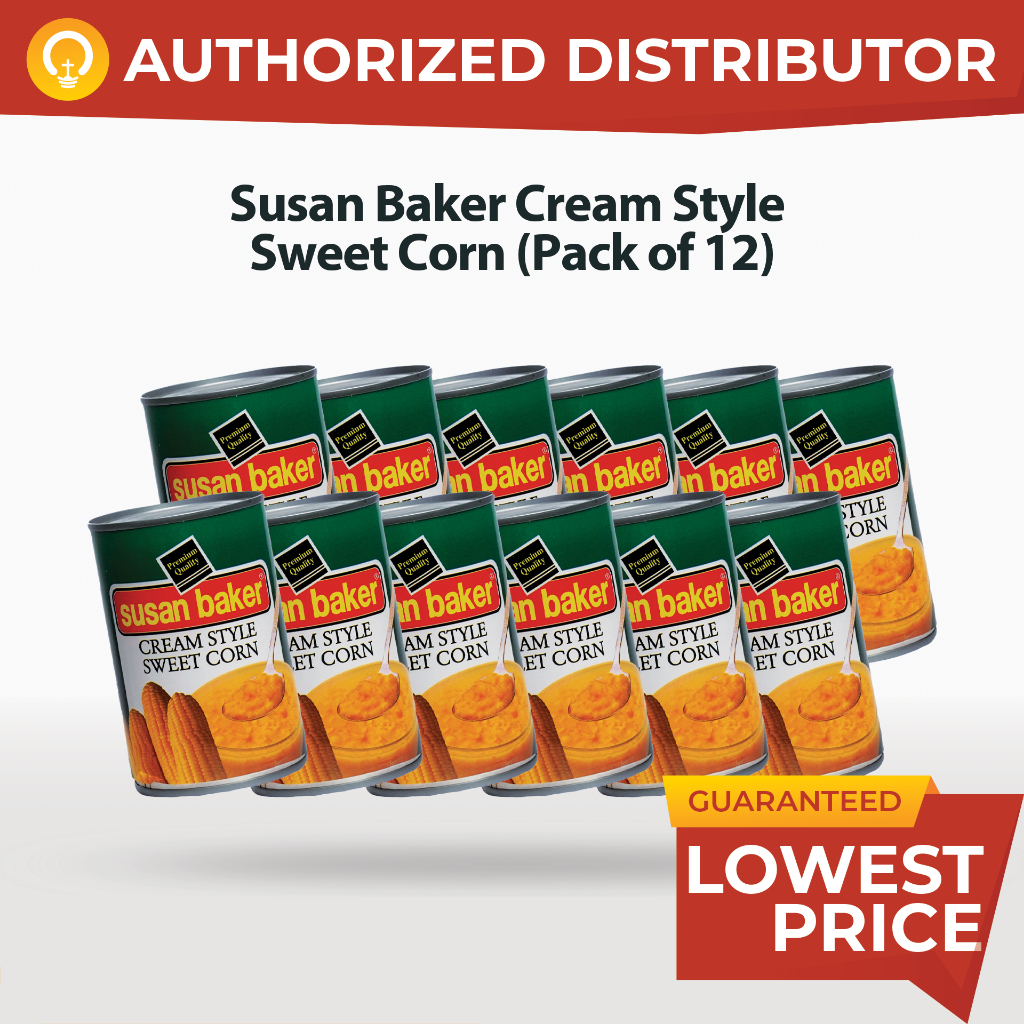 Susan Baker Cream Style Corn 425g—Budget Saver Bulk Pack 6–12 Cans— For ...