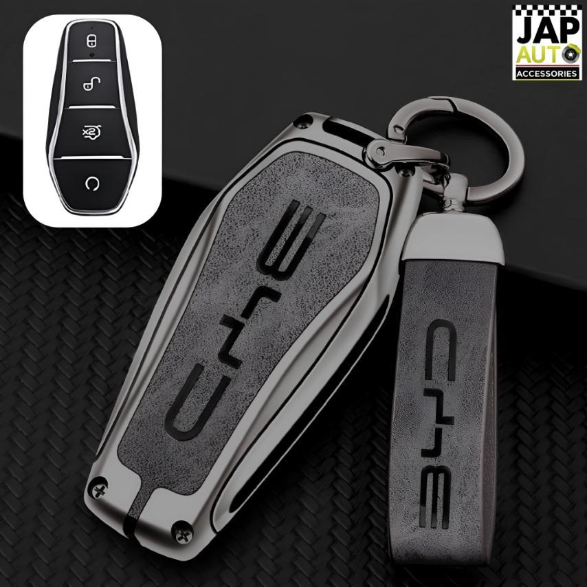 Leather & Iron zinc Key Case for BYD Atto, BYD Seal, BYD Sealion 6, BYD ...