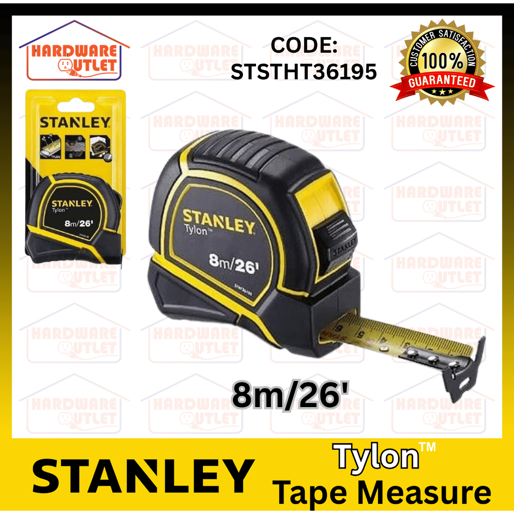 Stanley Tylon Steel Tape Measure 8 m (26ft) STHT36195 | Shopee Philippines