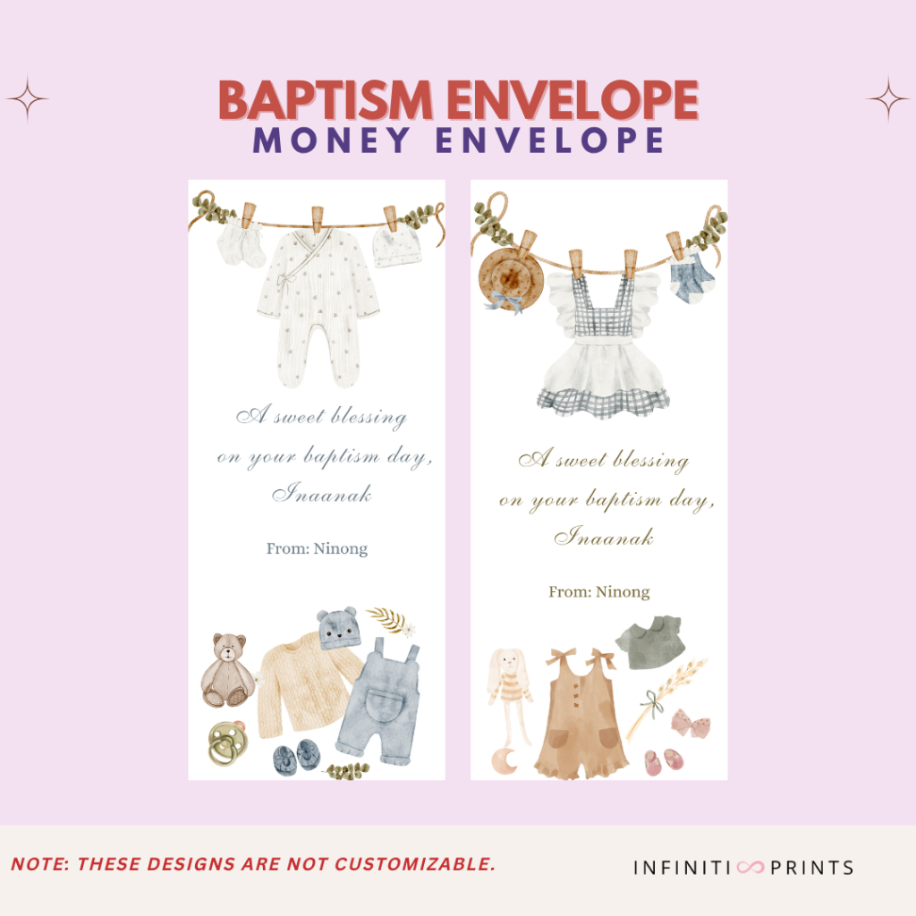 Baptism Money Envelope 2pcs/4pcs | Shopee Philippines