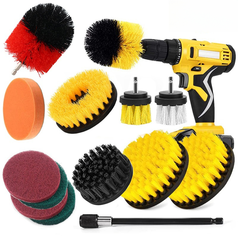 3/4/11PCS Drill Brush Set Power Scrubber Attachments with Scrub Pads ...