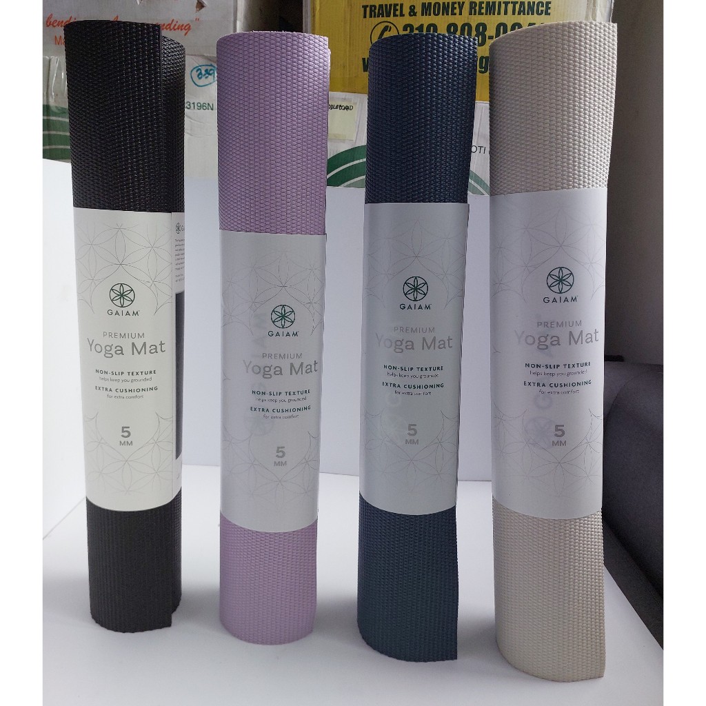 Gaiam Yoga Mat Premium 5MM Assorted Print and Solid Designs NewUSA ...