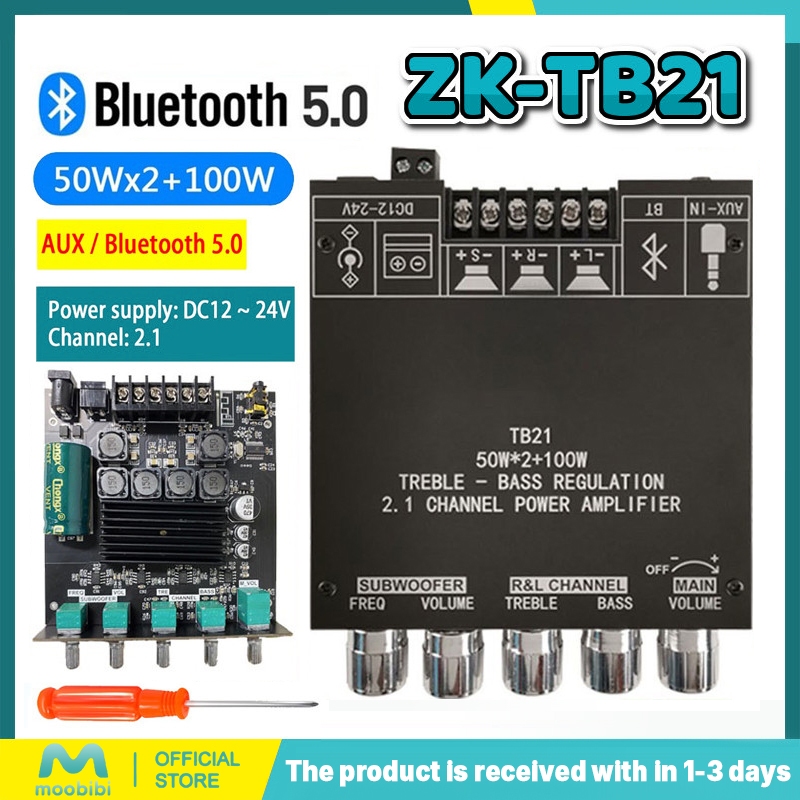 (COD) ZK-TB21 Bluetooth 5.0 Subwoofer Amplifier Board 50WX2+100W 2.1 ...