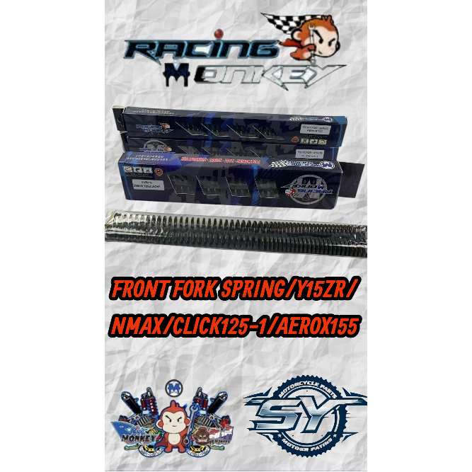 RACING MONKEY FRONT FORK SPRING AEROX155 / Y15ZR/NMAX/ CLICK125-1 ...