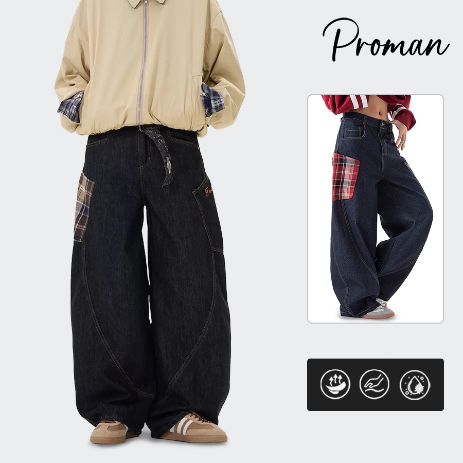 Proman Jeans Pants For Men Fashion Korean Style Men's Casual Loose ...