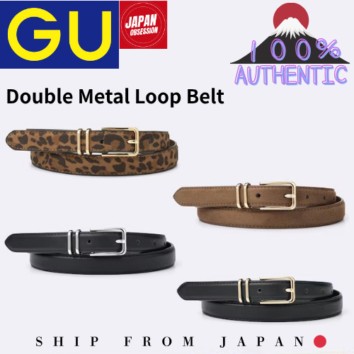 GU Double Metal Loop Belt / Ship From Japan | Shopee Philippines