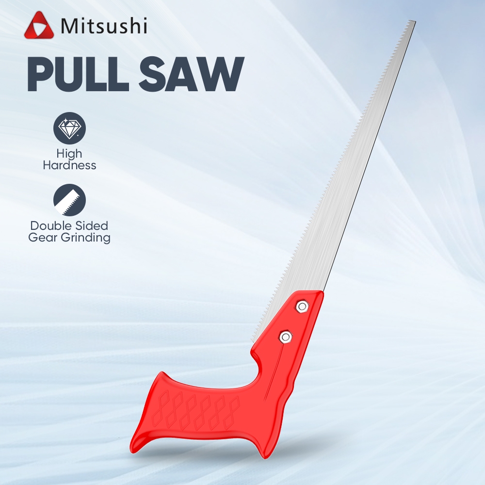 Mitsushi Red Plastic Handle Woodworking Hand Saw Tree Branch Cutting ...