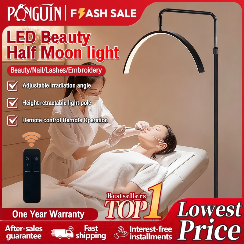 Floor Lamp Beauty Artist Facial Lighting Half-Moon Light Beauty Salon ...
