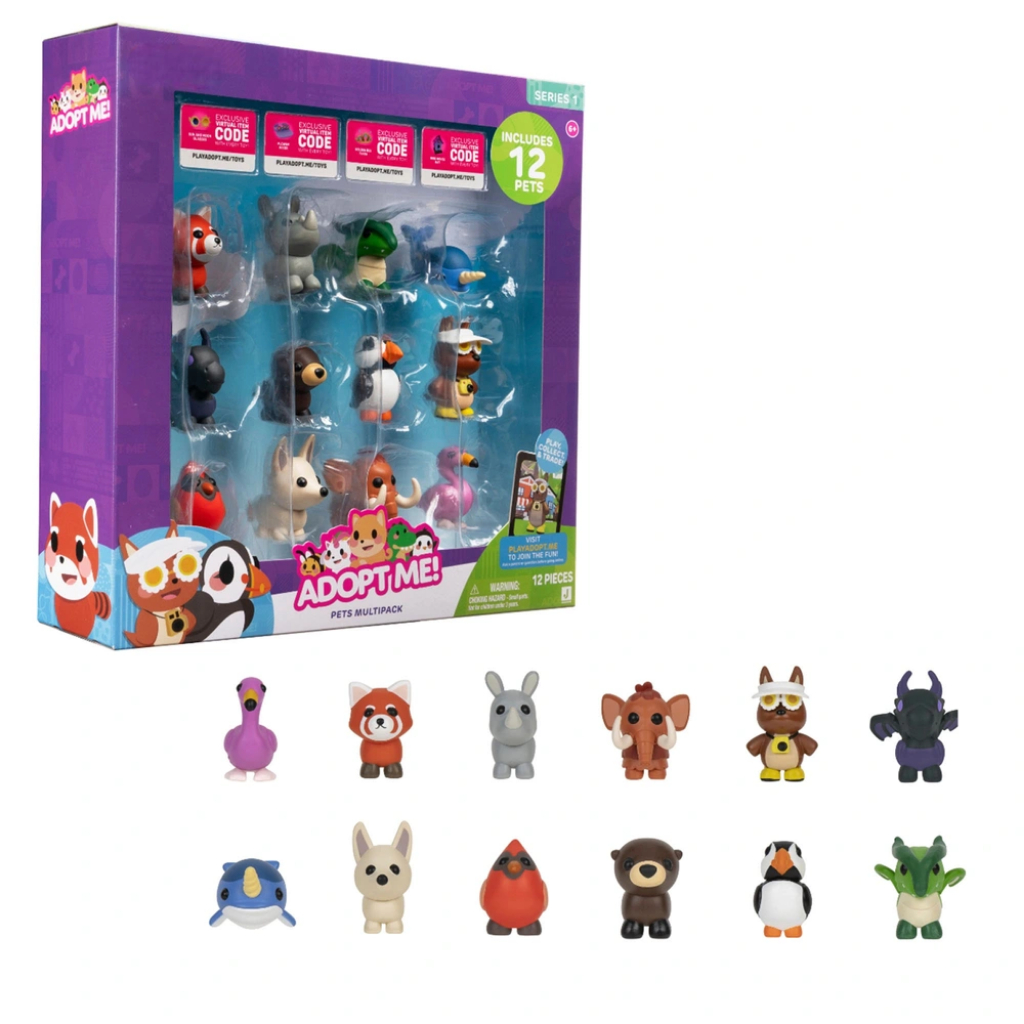 Adopt Me! Pets Multipack 12 Figure Set Series 1 | Includes 4 Exclusive ...