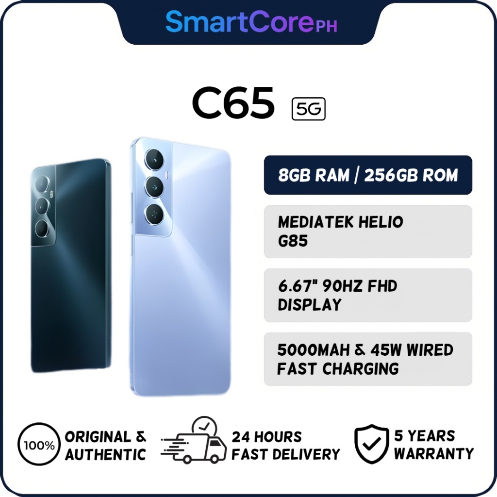 C65 5G Mobile Phone – 6.67″ 90Hz HD+ Screen | 8GB RAM 256GB Storage ...