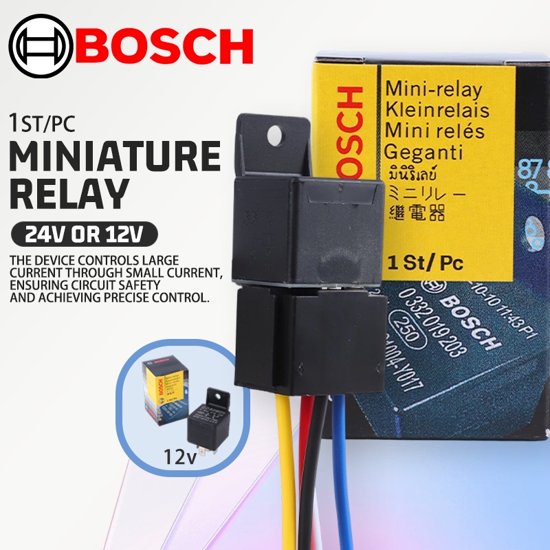 BOSCH Relay 12V 30A 5pin 24V 20A Truck For Mini Driving Light Relay ...