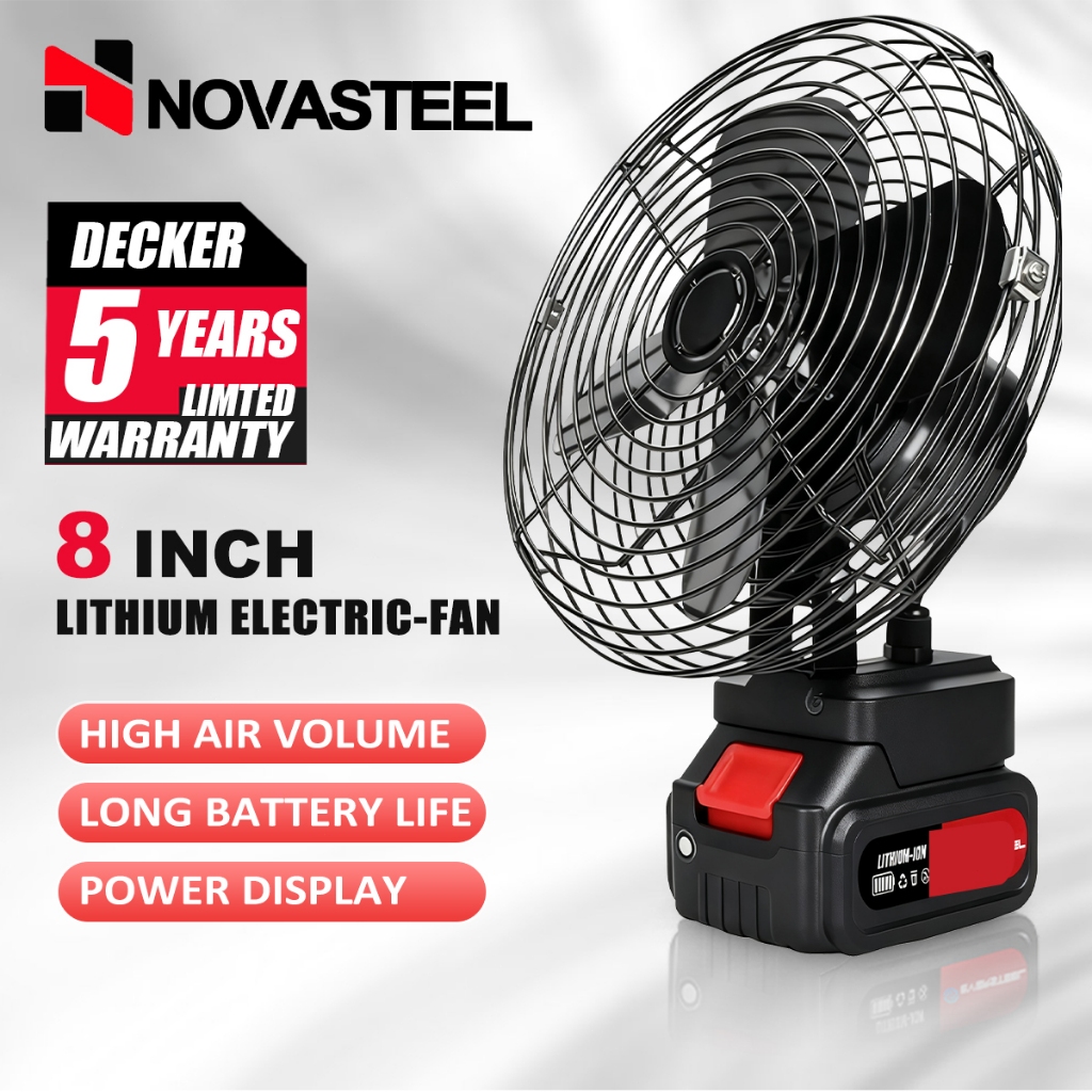 8 Inch Cordless Fan Portable Fan High Power Desktop Outdoor Fan ...