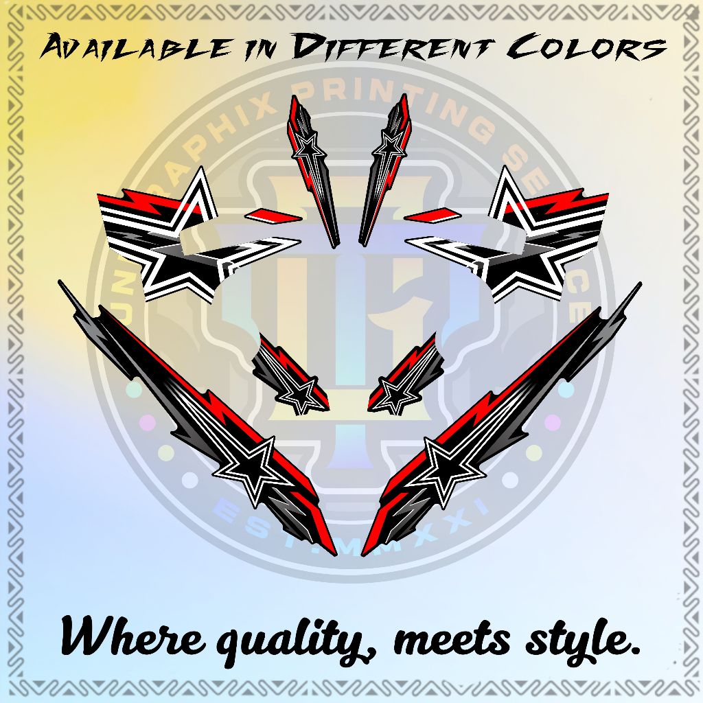 CLICK 125i V3 - V4 SIMPLE STAR NEW DECALS | Shopee Philippines