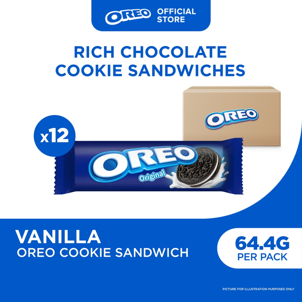 Oreo Cookies Vanilla Snack Pack, Set of 12 x 64.4g - Perfect Biscuit ...