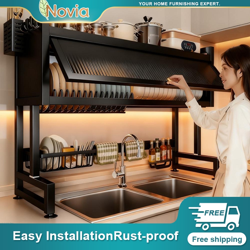 Novia Dish Rack Kitchen Sink Organizer Drainer Kitchen Organizer Drying ...