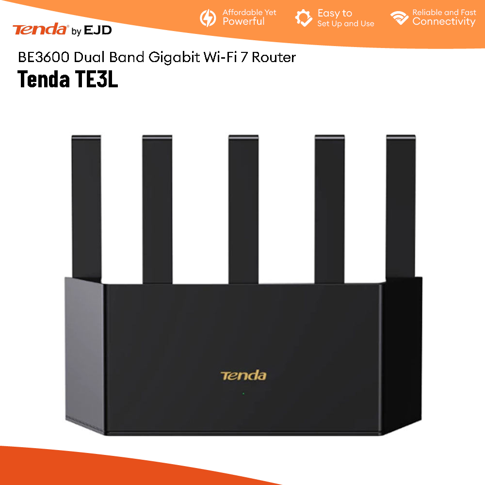 Tenda TE3L BE3600 Dual Band Gigabit Wi-Fi 7 Router | Tenda by EJD ...