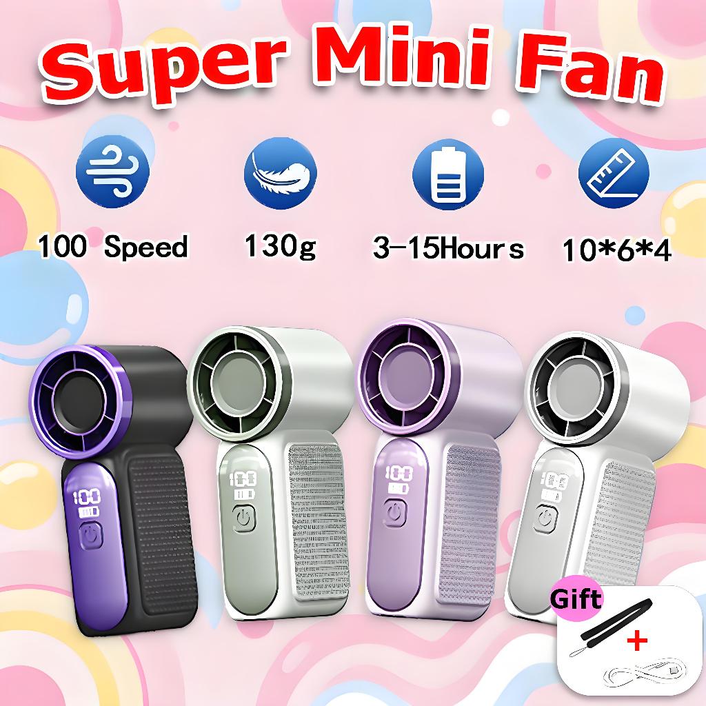 Portable USB Rechargeable Super Mini Fan High-speed Mini Turbo Fan ...