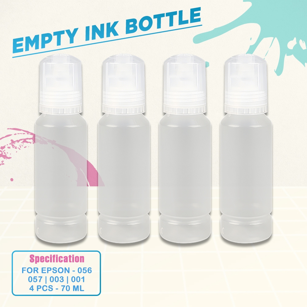 Empty Bottle for Ink 001 003 057 056 Reusable 4pcs Refill Empty Ink ...