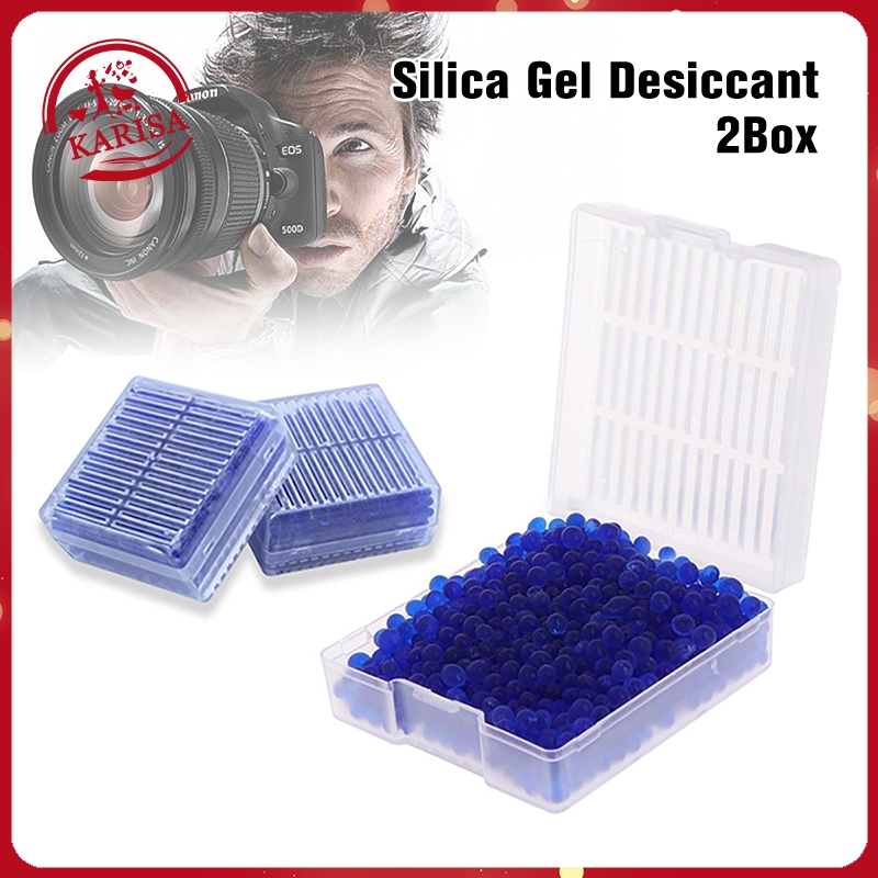 2Pcs Silica Gel Desiccant Moisture Absorber Beads Reusable Dehumidifier ...