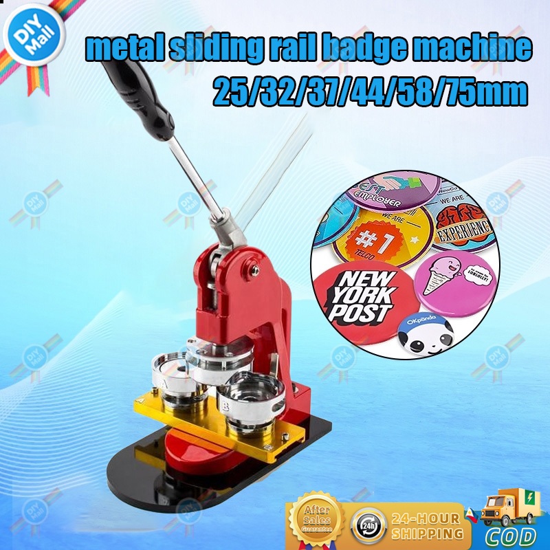 25MM 32MM 37MM 44MM 58MM 75MM SET metal sliding rail badge machine Pin ...