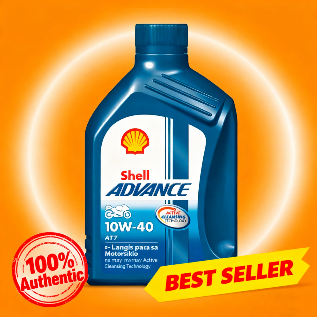 Shell Advance AX7 10W-40 4T 0.8L/1L Synthetic Motorcycle Engine Oil ...