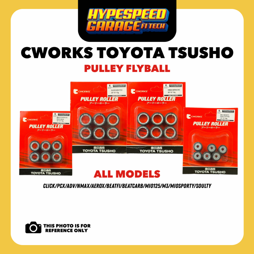 CWORKS TOYOTA TSUSHO PULLEY FLYBALL FOR CLICK/M3/AEROX/NMAX/PCX/ADV ...