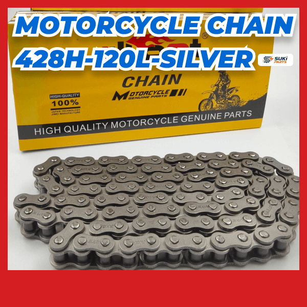 428H-120L Chain Super Heavy Duty Silver for Motorcycle | Shopee Philippines