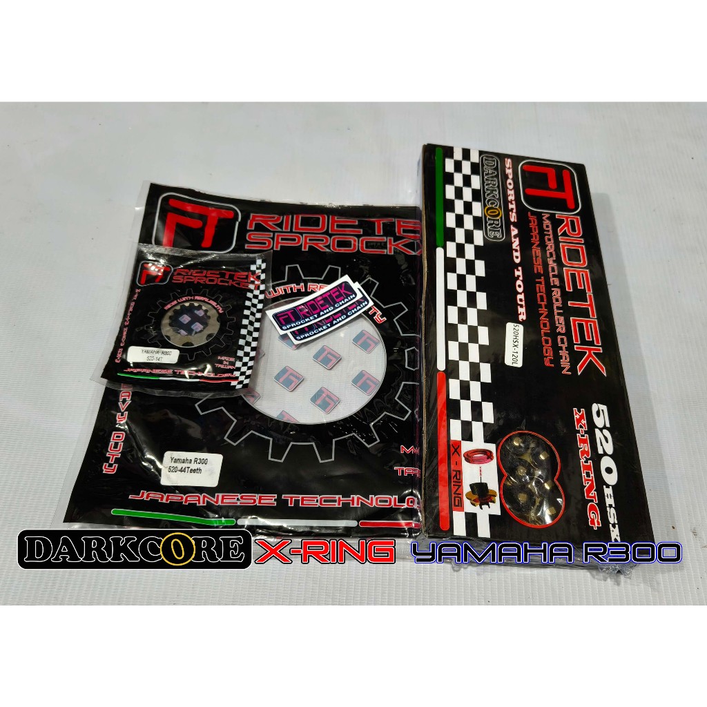 YAMAHA R300 , R3 AND MT-03 , MT03 RIDETEK SPROCKET AND CHAIN SET X-RING ...