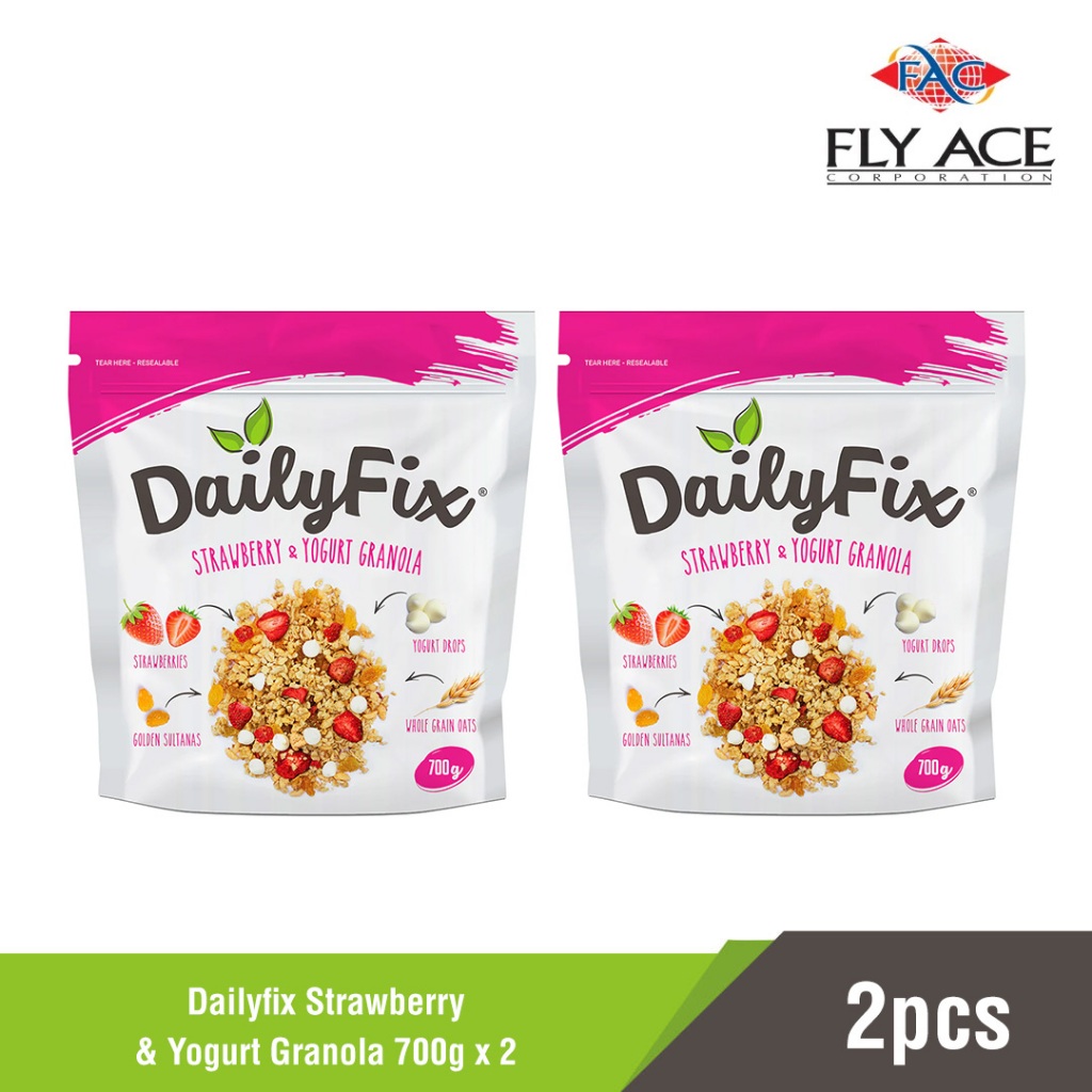 DailyFix Strawberry & Yogurt Granola 700g x 2 | Shopee Philippines