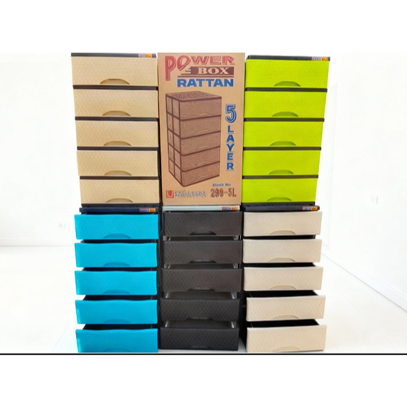 5 LAYER UNI-LUCKY POWER BOX RATTAN DRAWER #298-5L (RANDOM COLOR ...