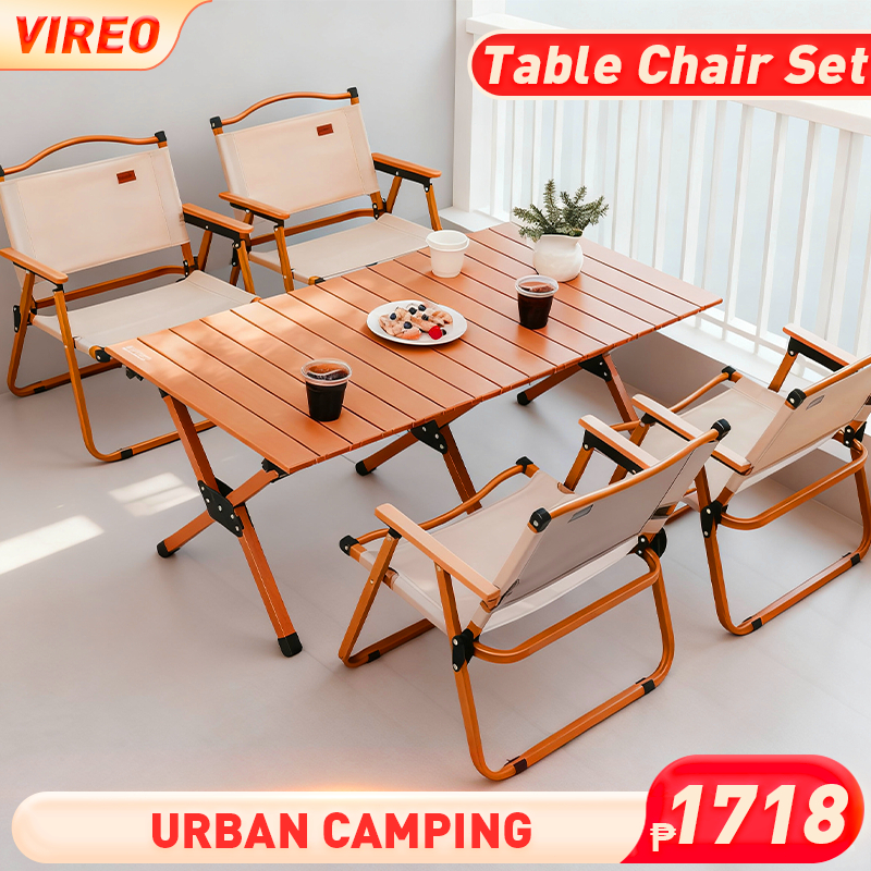 【COD】Foldable camping table chair set portable and durable suitable for ...