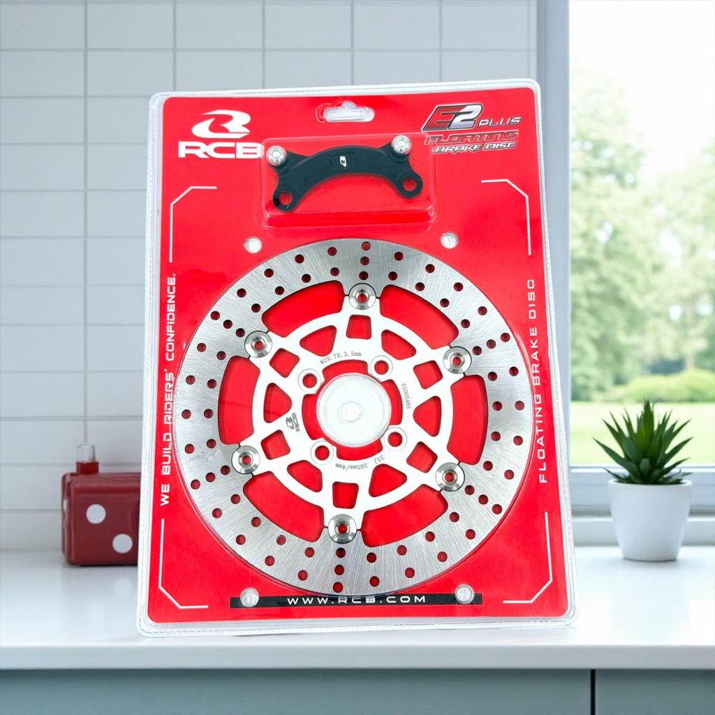 RCB DISC BRAKE ROTOR E2+ SPORTY/ MIO i125 4 HOLES 260MM with BRACKET ...