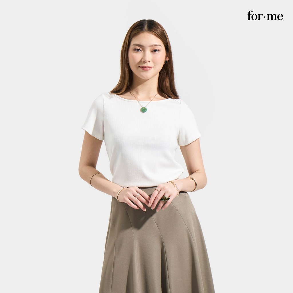 ForMe Tee T-Shirt with Overlap Detail For Women | Shopee Philippines