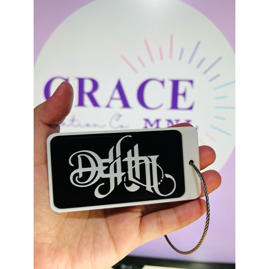 Share Jesus Death Life Ambigram 3D printed Luggage Tag Conversation ...