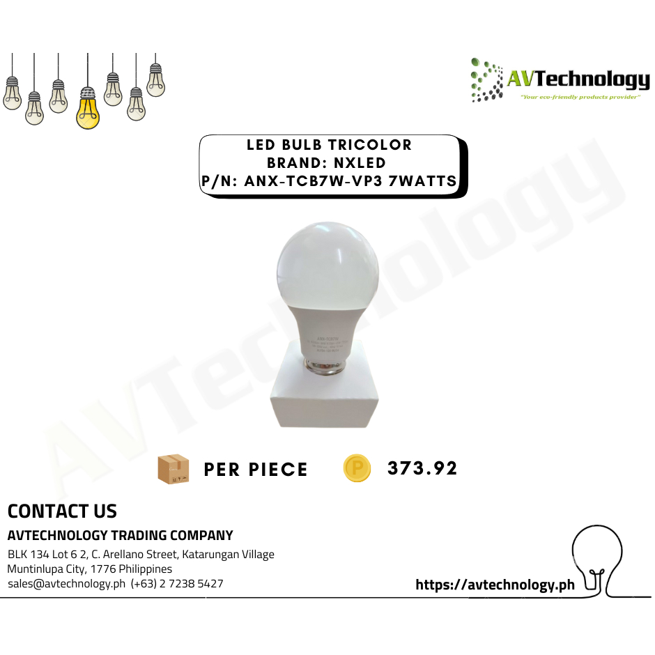 Nxled 7W Tri Color Bulb (ANX-TCB7W) | Shopee Philippines
