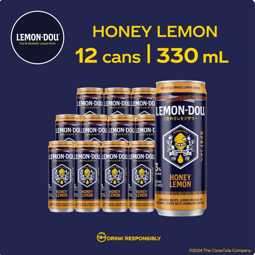 Lemon-Dou Honey Lemon 330ml 3% Alcohol Chu-hi - Pack of 12 | Shopee ...