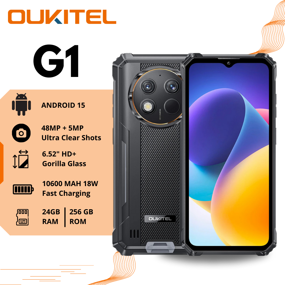 OUKITEL G1 Smart Phone 24GB+256GB | 10600mAh | 48MP + 5MP Camera ...