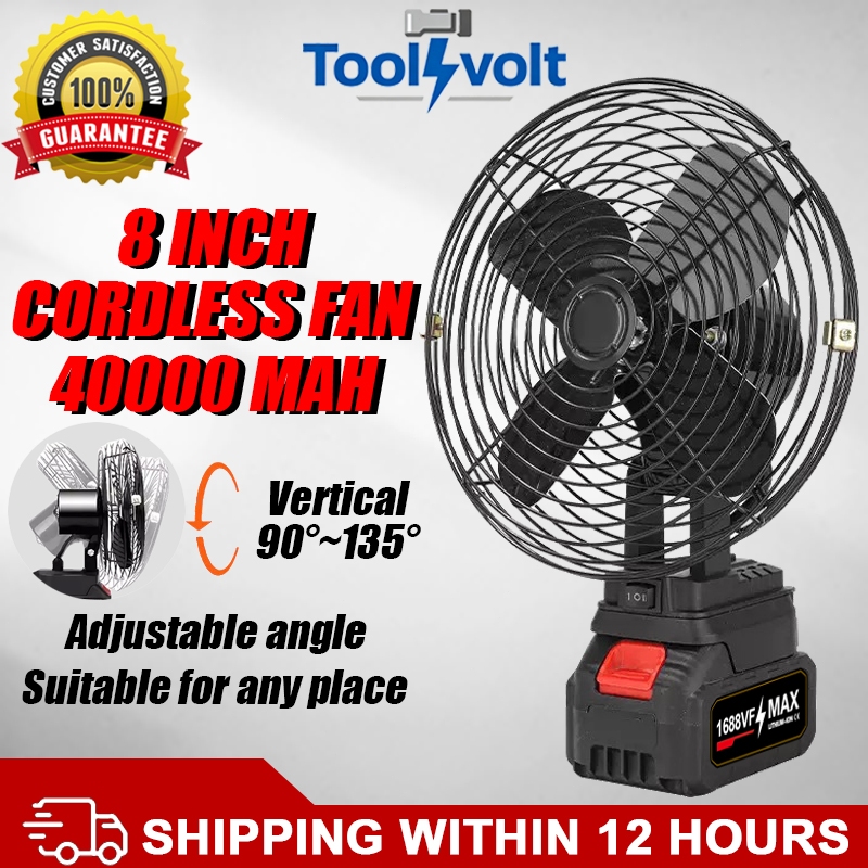 Cordless Fan 8 Inch Portable Fan Rechargeable Fan High Power Outdoor ...