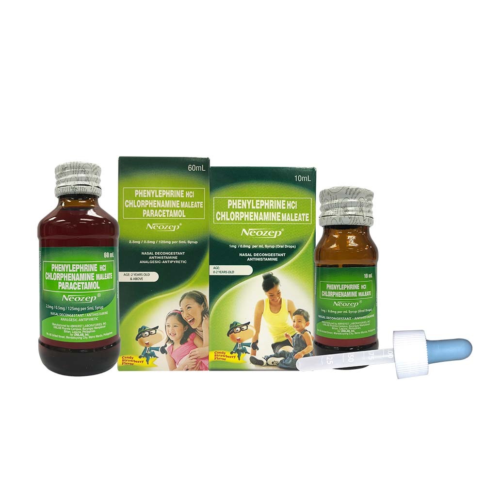 Neozep 60mL Syrup For the relief of Children's colds | Shopee Philippines