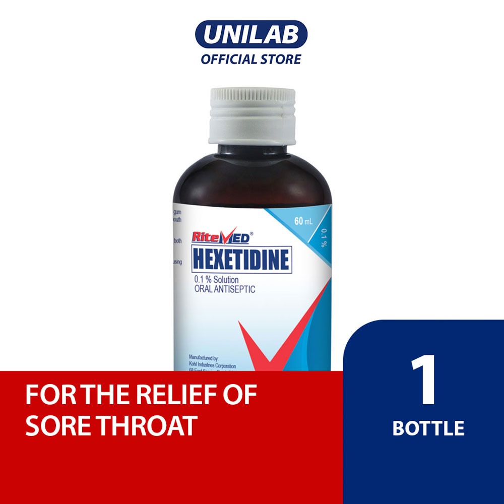 Unilab - RiteMED Hexetidine 60mL Bottle (Sore Throat Reliever) | Shopee ...