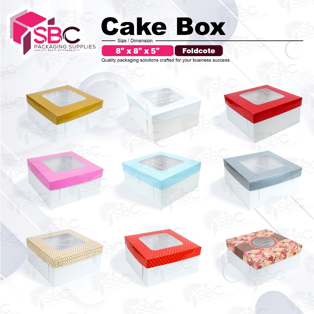 Cake Box 8x8x5 inch (5 pcs) | Shopee Philippines