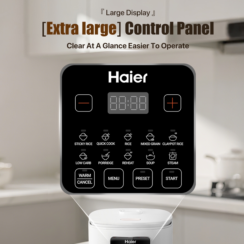 【NEW】Haier Low Sugar Rice Cooker Non-Stick 24-hour Timer 3L Multi ...