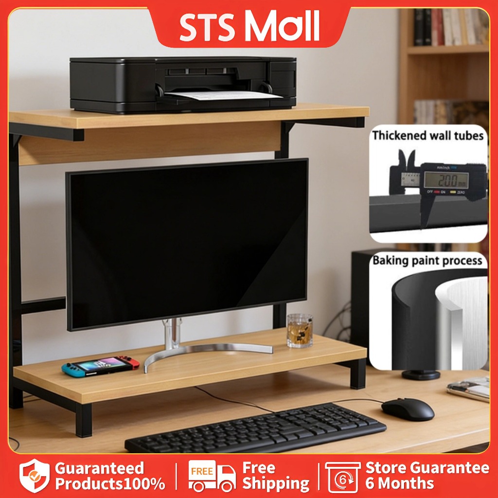 Multi-Layer Desktop Shelf - Versatile Office Desk Storage with Elevated ...