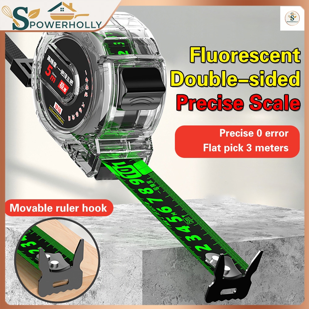 10/5M Steel Measuring Tape – Transparent Fluorescent Ruler with High ...