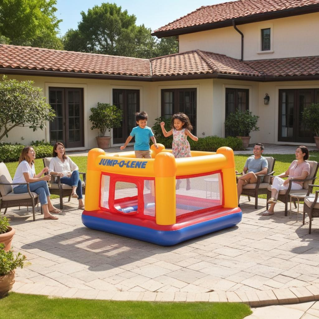 Small castle children's toy inflatable trampoline jumping trampoline ...