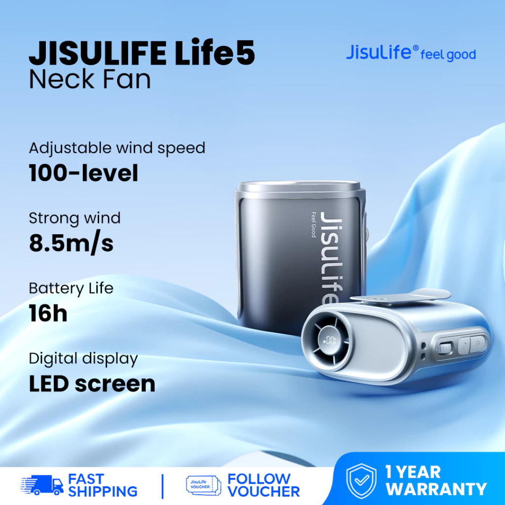 JISULIFE Neck Fan Life5