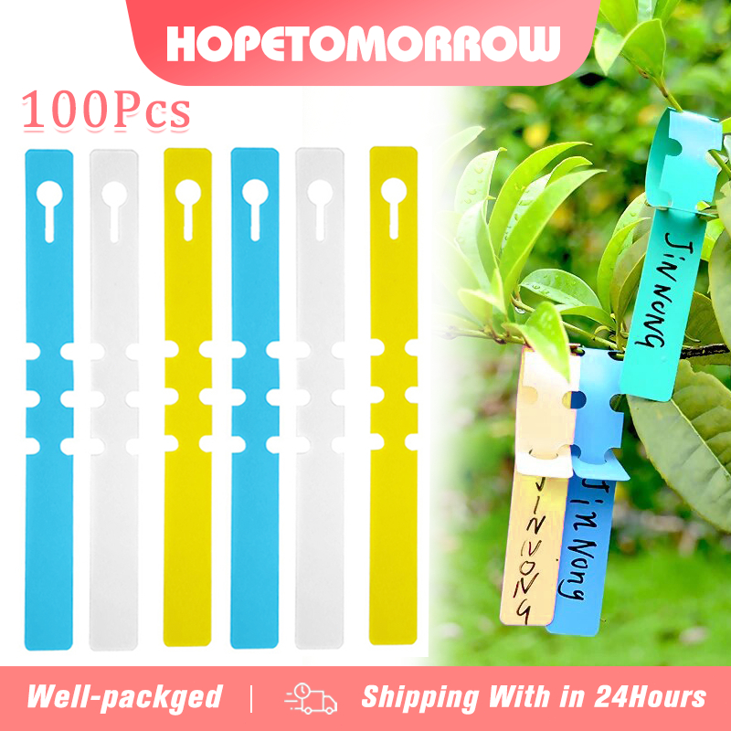 100Pcs Plastic Plant Labels Wrap Around Tree Tags, Adjustable Nursery ...