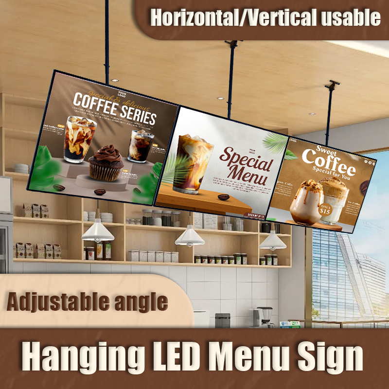 Led menu board display with Retractable stand Adjustable angle led ...