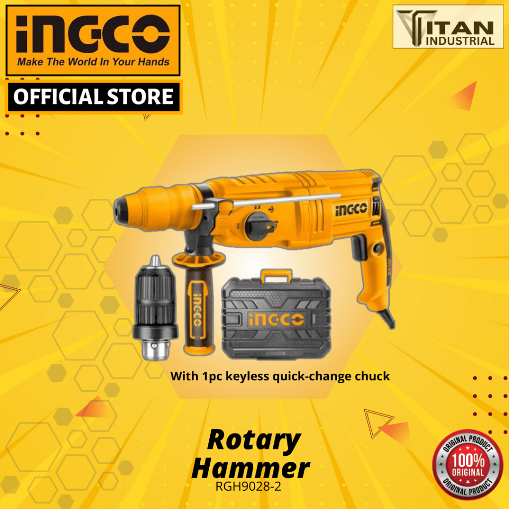 INGCO Rotary Hammer 800W RGH9028-2 • Tm ss | Shopee Philippines